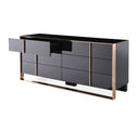 Cartier Modern Black & Rosegold Bedroom Set