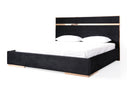 cartier modern black velvet & rosegold bed