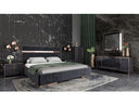 Cartier Modern Black & Rosegold Bedroom Set