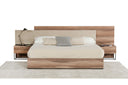 Matteo - Italian Modern Walnut & Fabric Bed