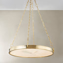 Aged Brass Kirby Chandelier 30" by Hudson Valley, view 4