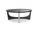 Talin Modern Black Crocodile & Rosegold Coffee Table