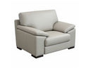 Morris Italian Modern Grey Leather Chair