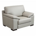 Morris Italian Modern Grey Leather Chair