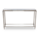 Agar Modern Glass & Stainless Steel Coffee Table