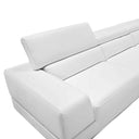 Pella - Modern White Italian Leather U Shaped Sectional Sofa