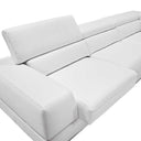 Pella - Modern White Italian Leather U Shaped Sectional Sofa
