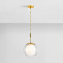 Aged Brass Clementon Pendant 11" by Hudson Valley, view 2