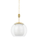 Aged Brass Clementon Pendant 17" by Hudson Valley