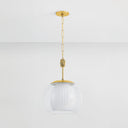 Aged Brass Clementon Pendant 17" by Hudson Valley, view 7