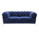 Sheila - Transitional Dark Blue Fabric Chair