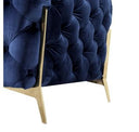 Sheila - Transitional Dark Blue Fabric Chair