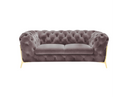 Sheila - Transitional Silver Fabric Loveseat