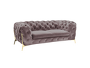 Sheila - Transitional Silver Fabric Loveseat