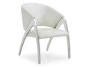 Rabia Modern White Leatherette Accent Chair