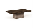 Heloise - Modern Walnut and Stainless Steel Coffee Table
