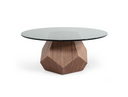Clarion Mid-Century Walnut and Glass Coffee Table