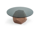 Lassen - Modern Glass & Walnut Coffee Table