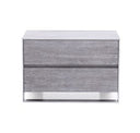 Arlene Modern Grey Elm & Stainless Steel Bedroom Set