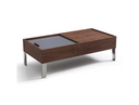 Gunnar Modern Walnut & Grey Coffee Table