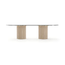Rhythm Oval Glass Top Dining Table