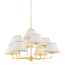 Aged Brass Durland Chandelier 40.5" by Hudson Valley
