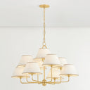 Aged Brass Durland Chandelier 40.5" by Hudson Valley, view 3