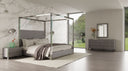 Arlene Modern Grey Elm & Stainless Steel Bedroom Set