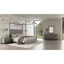 Arlene Modern Grey Elm & Stainless Steel Bedroom Set