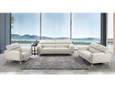 Brustle Modern Light Grey Eco-Leather Lounge Chair