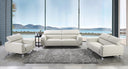 Brustle Modern Light Grey Eco-Leather Lounge Chair