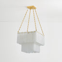 Aged Brass Moissanite Chandelier 20" by Hudson Valley, view 9
