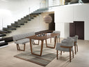 Jordan Modern Walnut & Grey Dining Set