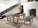 Jordan Modern Walnut & Grey Dining Set