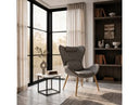 Susan Modern Blue Leatherette Lounge Chair