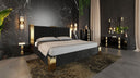 Token Modern Black & Gold 4-Piece Bedroom Set