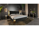 Token - Modern White + Stainless Steel Bedroom Set