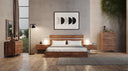 Lorenzo Italian Modern Light Oak Bedroom Set