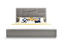 Chrysler Modern Grey Bonded Leather Bed