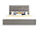 Chrysler Modern Grey Bonded Leather Bed