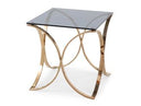 Lassen - Modern Glass & Walnut End Table
