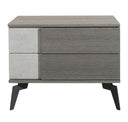 Palermo Italian Modern Faux Concrete & Grey Mirror