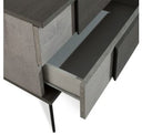 Palermo Italian Modern Faux Concrete & Grey Mirror