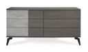 Palermo Italian Modern Faux Concrete & Grey Dresser