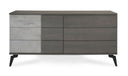 Palermo Italian Modern Faux Concrete & Grey Dresser
