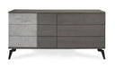 Palermo Italian Modern Faux Concrete & Grey Dresser