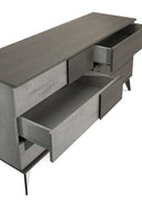 Palermo Italian Modern Faux Concrete & Grey Dresser