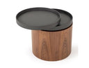 Bascom Modern Walnut End Table W/ Swivel Top