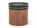 Bascom Modern Walnut End Table W/ Swivel Top