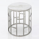 Silvan Modern Marble & Stainless Steel End Table